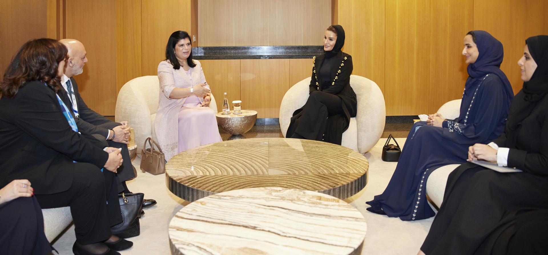 Her Highness Meets with President of the Royal Scientific Society