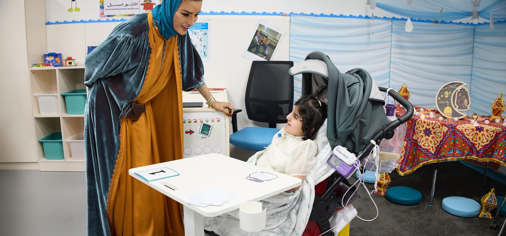Her Highness Sheikha Moza bint Nasser Visits Warif Academy