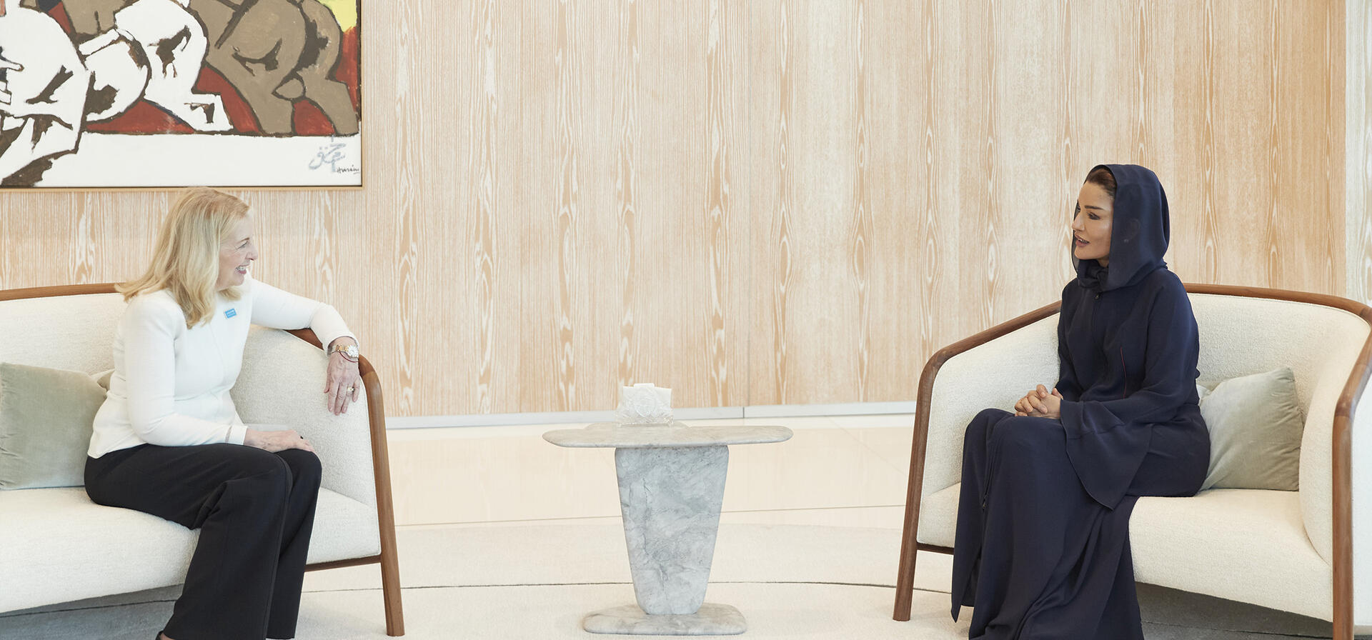   صاحبة السمو تجتمع بالمديرة التنفيذية لمنظمة الأمم المتحدة للطفولة 