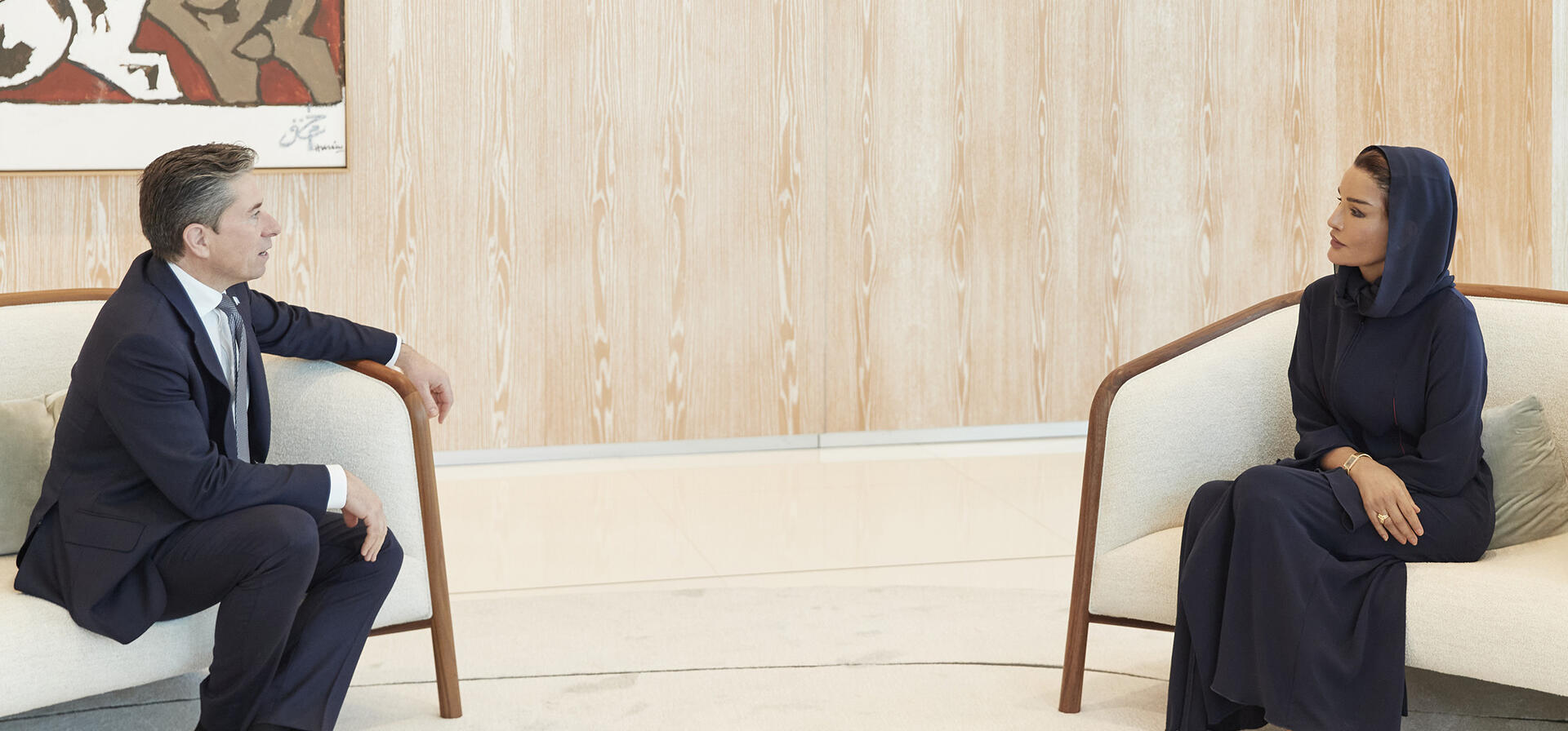 صاحبة السمو تجتمع بوكيل الأمين العام للأمم المتحدة للشؤون الإنسانية ومنسق الإغاثة في حالات الطوارئ