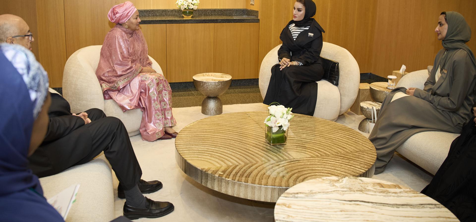 Her Highness Meets with Deputy Secretary-General of the U.N 