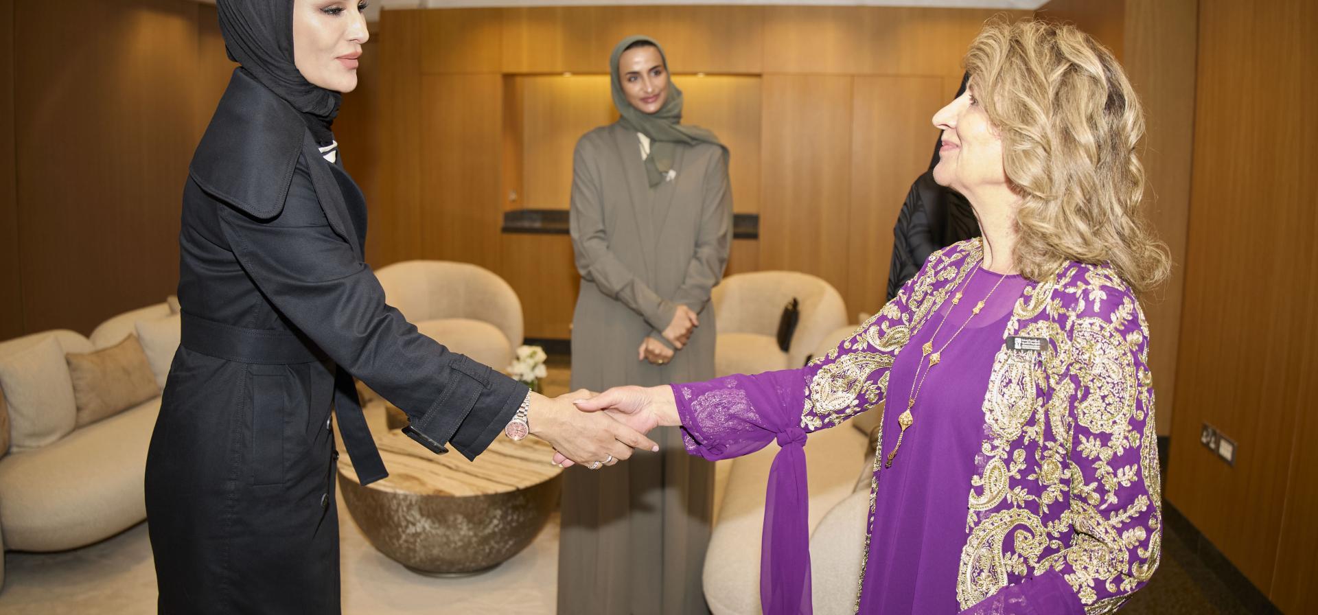 Her Highness Meets with First Lady of the Republic of Iraq