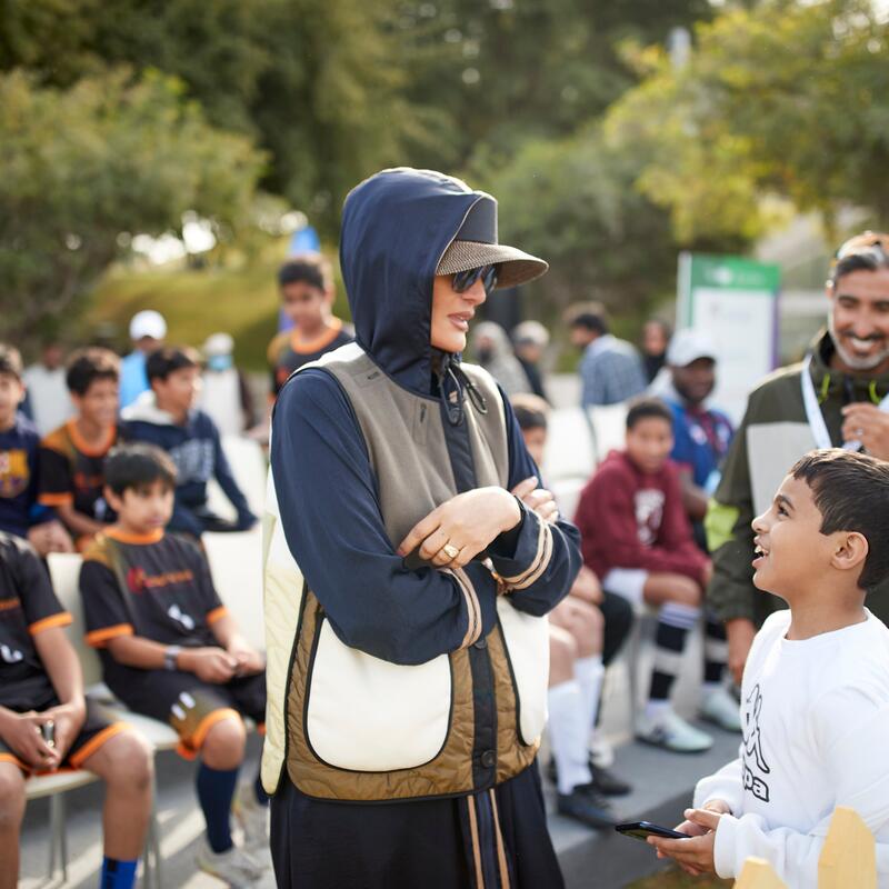 صاحبة السمو تشارك في فعاليات اليوم الرياضي للدولة  2025 في مؤسسة قطر