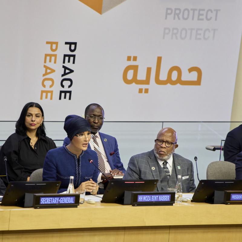 Her Highness Participates in the High-Level Event marking the International Day to Protect Education From Attack